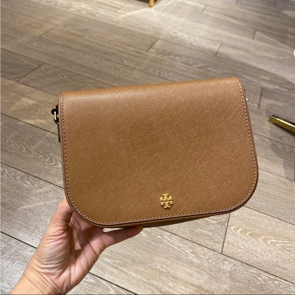 Tory Burch Emerson Saffiano Leather Crossbody Shoulder Handbag - Picture 4 of 6